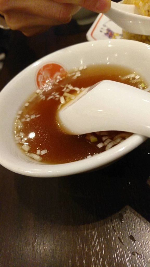 銀座天龍　炒飯のスープ